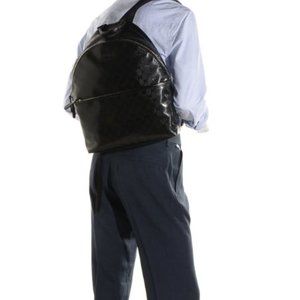 GUCCI GG Imprine Backback Black Excellent Used Condition with Gucci Dustbag